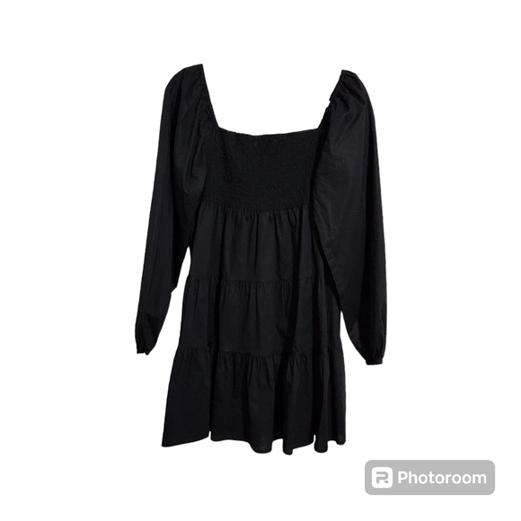Steve Madden 'Daniella' Smocked Black Dress - Picture 3 of 8